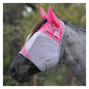 Breast Cancer Pink Crusader Horse Fly Mask with Ears  Cashel